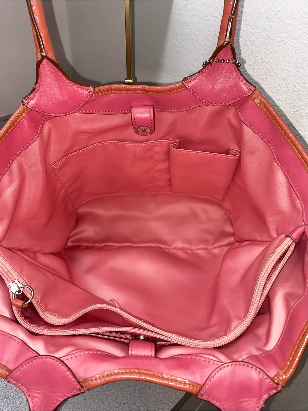 Coach Bleeker Signature Floral Tote Pink Trim Daisy Flower Applique 3 Piece Set - Picture 13 of 15